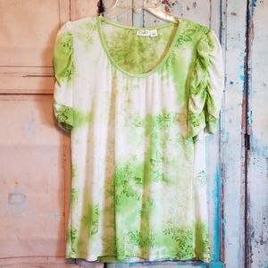 💥🎪❤Cato Spring Green Floral Top